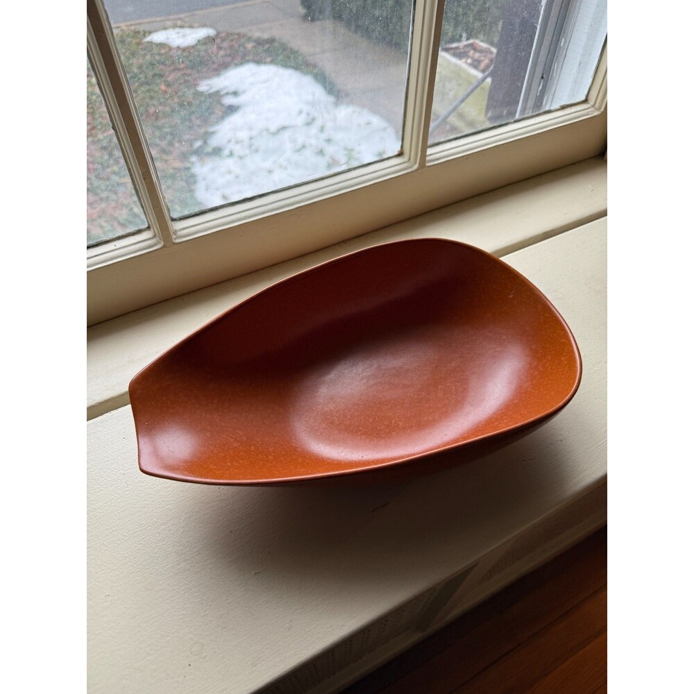Vintage MCM Raymor Terra Cotta (Matte) by Roseville Large 12" Serving Bowl